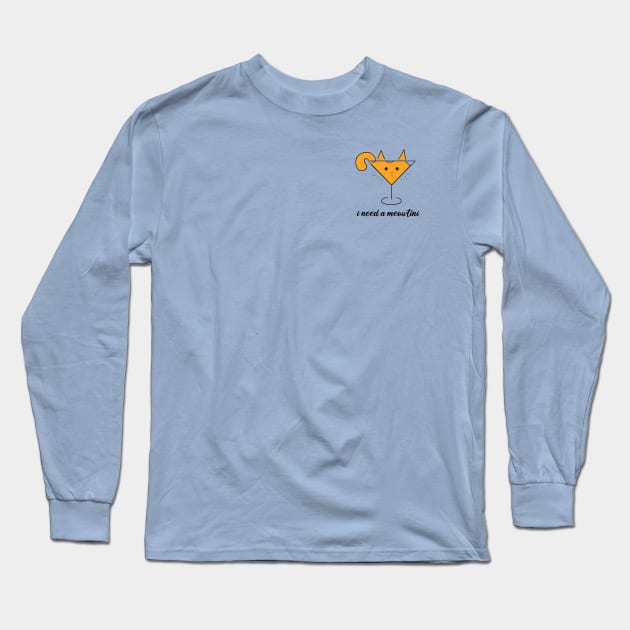 I need a Meowtini Orange Cat Long Sleeve T-Shirt by bettyjane88